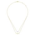 14K Yellow Gold Two Strand Diamond Crescent and Bujukan Beaded Necklace Online