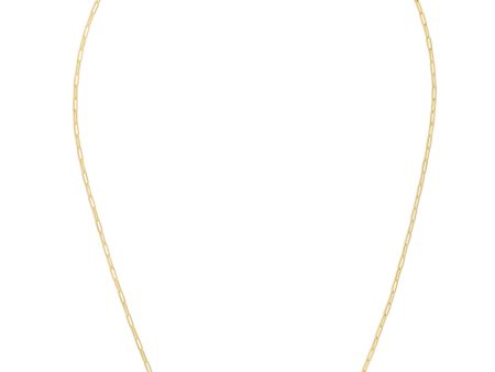 14K Gold 1.5mm Paperclip Chain Online Hot Sale