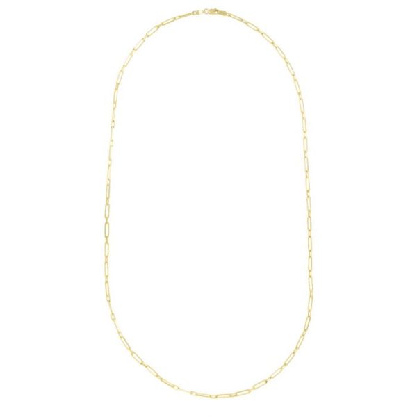 14K Alternating 2.8mm Paperclip Link Chain For Discount