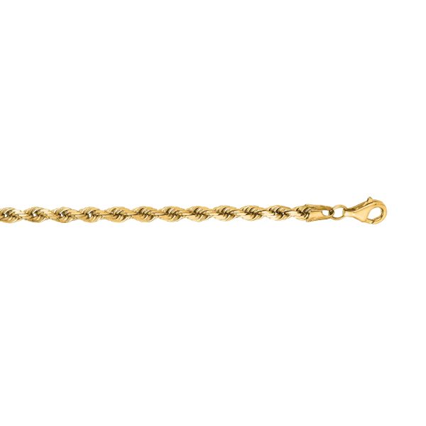 14K Gold 4mm Diamond Cut Royal Rope Chain Online Hot Sale