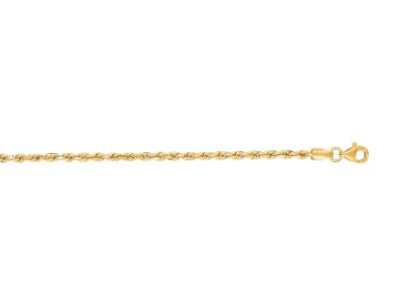 14K Gold 2.5mm Diamond Cut Royal Rope Chain Online Hot Sale