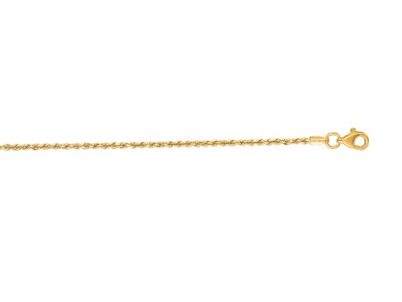 14K Gold 1.6mm Royal Rope Chain Sale