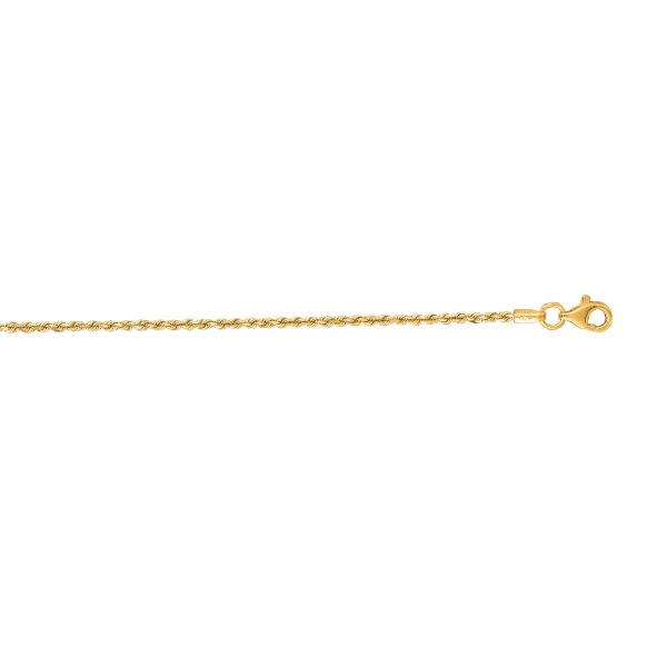 14K Gold 1.6mm Royal Rope Chain Sale