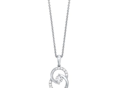 Diamond Double Circle Necklace Online Sale