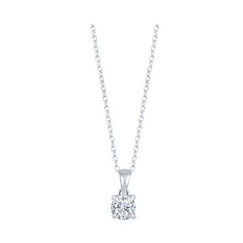 14K Diamond Solitaire Pendant For Discount