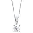 14K Diamond Solitaire Pendant For Cheap