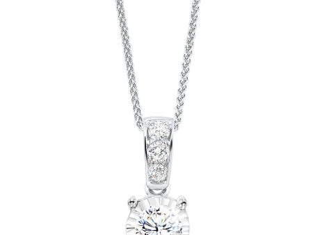 14K Diamond Solitaire Pendant For Cheap