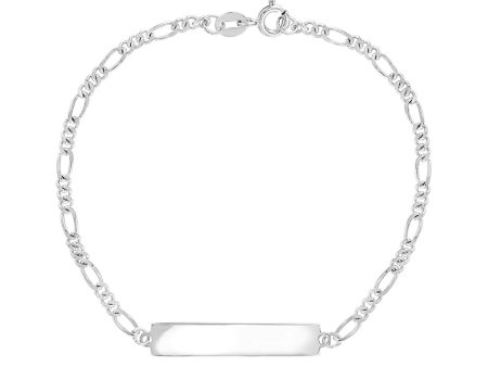 Children s Sterling Silver Figaro ID Bracelet For Sale