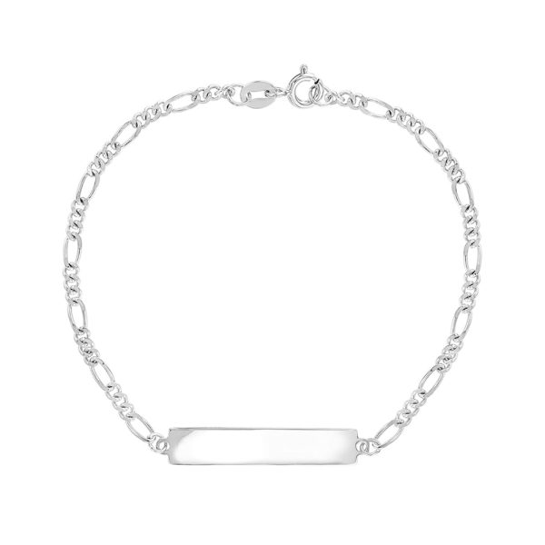 Children s Sterling Silver Figaro ID Bracelet For Sale