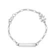 Children s Sterling Silver ID Bracelet with Teddy Bear Charm Sale