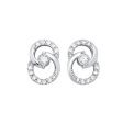 Diamond Double Circle Earrings Fashion