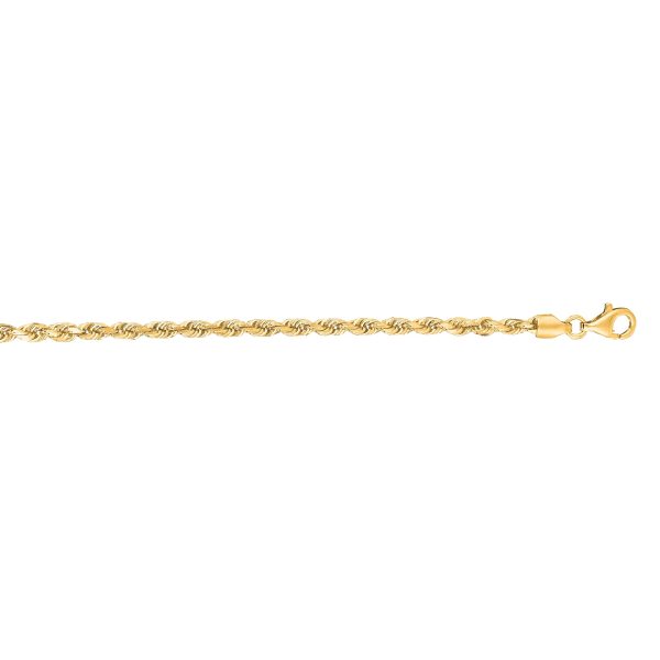 14K Gold 3mm Diamond Cut Royal Rope Chain Online