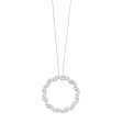 Diamond Circle Necklace in 14k For Sale