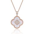 Mother of Pearl Diamond Necklace 14k Rose Gold Online now