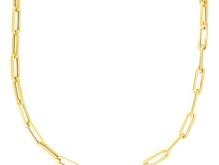 14K  .32ct Diamond Paperclip Necklace Hot on Sale