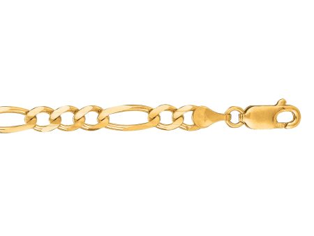 14K Gold 4.5mm Figaro Chain Hot on Sale