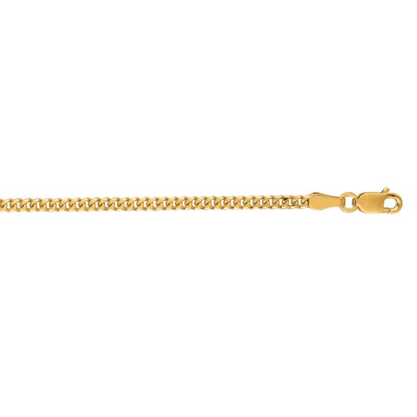 14K Gold 2.2mm Gourmette Chain Online now