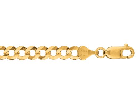 14K Gold 5.7mm Comfort Curb Chain Hot on Sale