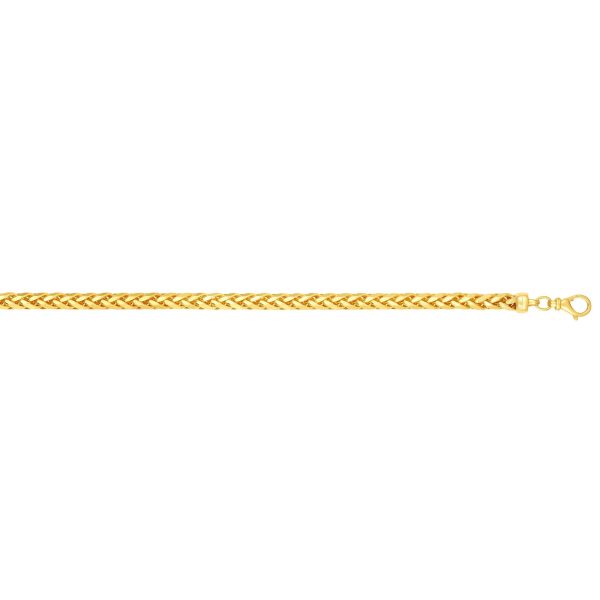 14K Gold 4mm Diamond Cut Round Franco Chain Online Hot Sale