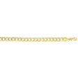 14K Gold 8.3mm White Pave Curb Chain Sale