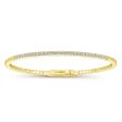 14K Yellow Gold Diamond Bangle Cheap