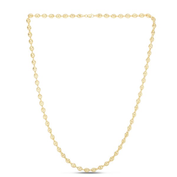 14K Gold Puffed Mariner Chain Online now