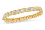 .65cttw Diamond Satin Finish bangle bracelet in 14k Yellow Gold Sale