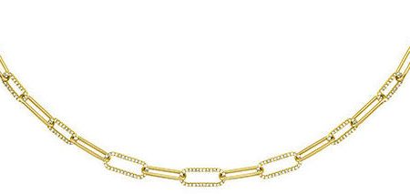 14k Diamond Paperclip Chain Necklace Online Hot Sale