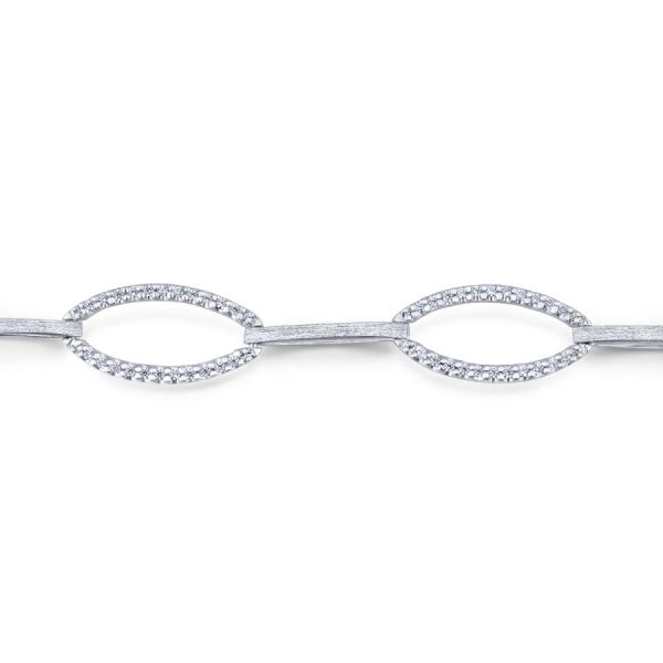 Diamond Fashion Bracelet in 14k White Gold on Sale