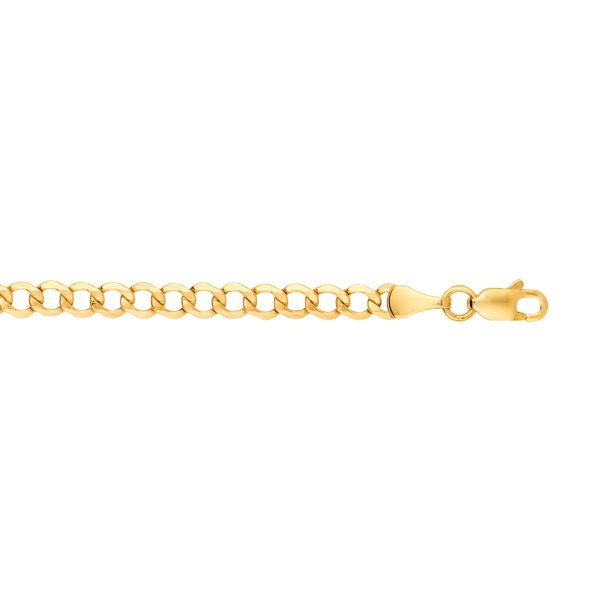 14K Gold 4.4mm Lite Curb Chain Online Sale