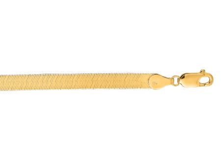 14K Gold 5mm Imperial Herringbone Chain Discount