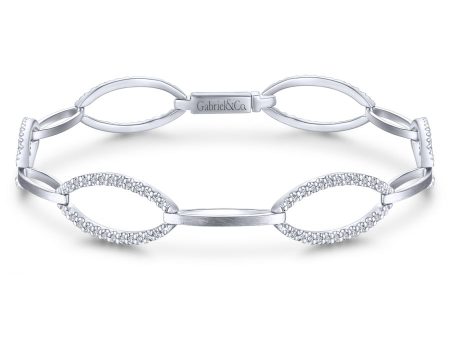 Diamond Fashion Bracelet in 14k White Gold on Sale