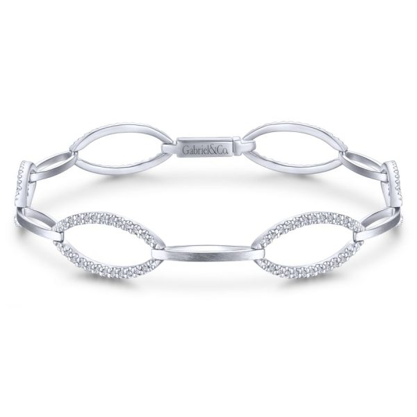 Diamond Fashion Bracelet in 14k White Gold on Sale