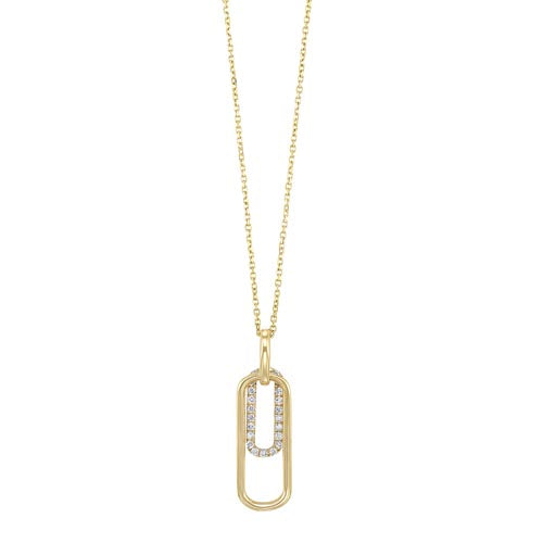 Diamond Paperclip Pendant Cheap