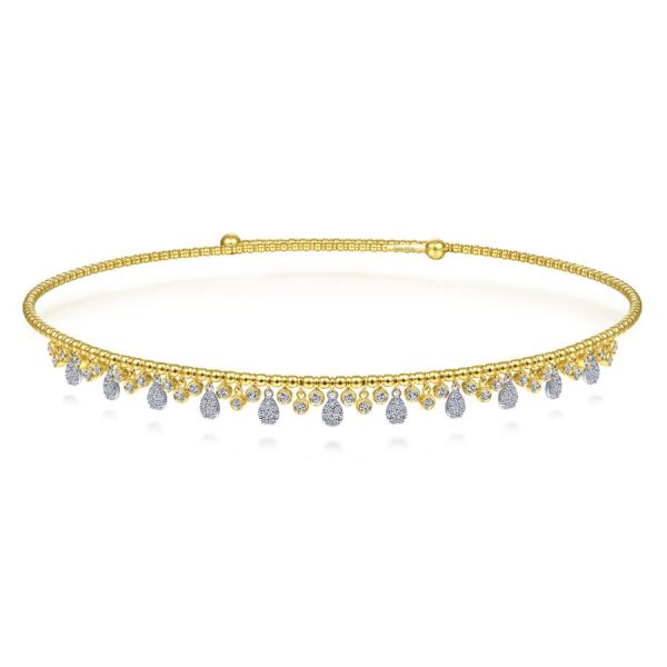 Diamond Choker 14k Yellow & White Gold Necklace Online