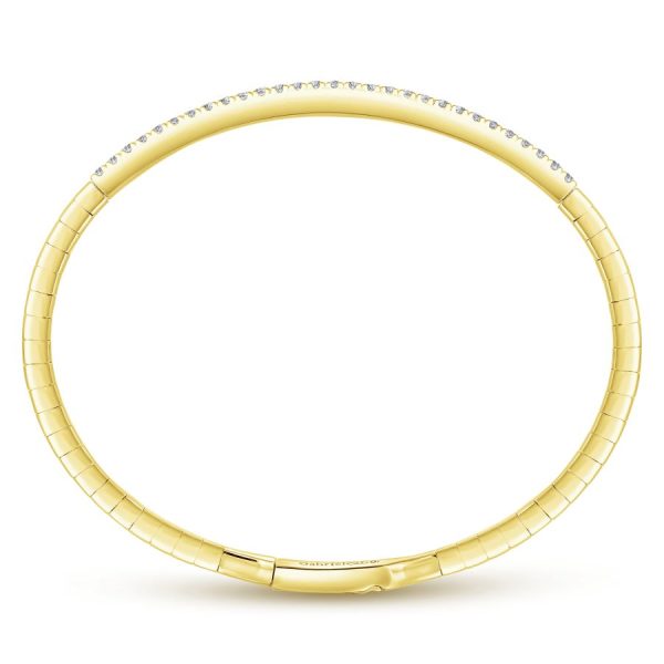 14K Yellow Gold Diamond Bangle Cheap