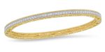 .83cttw Diamond Fashion Beaded bangle bracelet in 14k Rose Gold Online Hot Sale