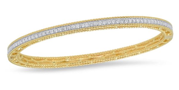 .83cttw Diamond Fashion Beaded bangle bracelet in 14k Rose Gold Online Hot Sale