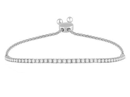 1.50 cttw Diamond Bolo Tennis Bracelet in 14k Online now