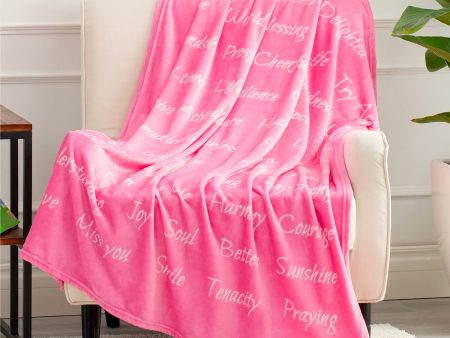 Bedsure Healing Thoughts Blanket Throw Hug Blanket Inspiring Gift Get Well Gifts Perfect Caring Gifts for Women Men Fashion