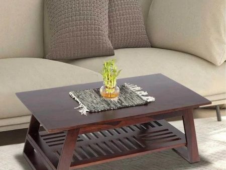 Large Coffee Table in Dark Walnut Finish Cheap