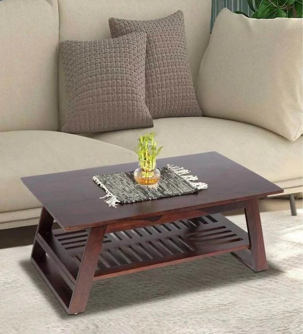 Large Coffee Table in Dark Walnut Finish Cheap