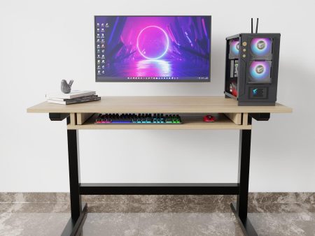 Zinnia Study Table with Keyboard Tray in Wenge Color Hot on Sale