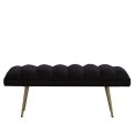 Buna Metal Bench In Velvet Black Colour Discount