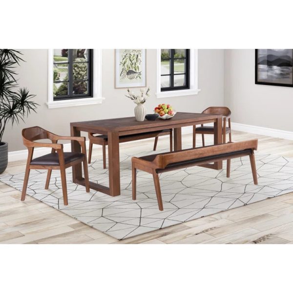 5 - Piece Extendable Solid Wood Trestle Dining Set Online