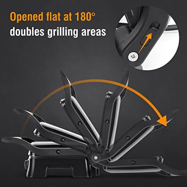 Aigostar  Electric Panini Press Indoor Grill Sandwich Maker,  1500 Watts Versatile Grills with Floating H, Removable Drip Tray and 180 Degree Opening Function Online