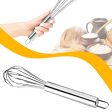 HEROPIE Stainless Steel Whisks, 3 Pack Kitchen Whisks with Stainless Steel Egg Separator and Silicone Cooking Brush, 8  10  12  Balloon Wire Whisk for Blending, Whisking, Beating, Stirring, Set of 5 Sale