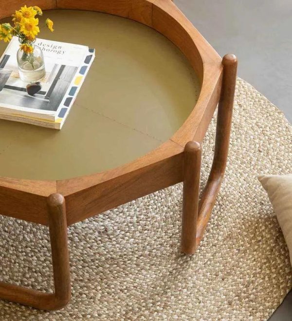 Octagon Coffee Table In Brown Colour Online