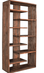 Sheesham Wood Open Bookshelf for Study Room In (Natural Finish) on Sale