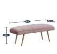 Dextro Metal Bench In Velvet Pink Colour Discount